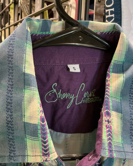 Shirt Womens Small Sherry by Resistol Blue Patterned