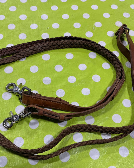 Reins Western Closed Brown Leather