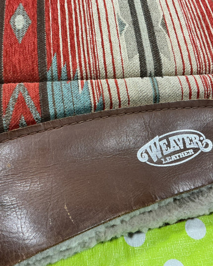 Saddle Pad Weaver 28" Round  Brown/red/Beige