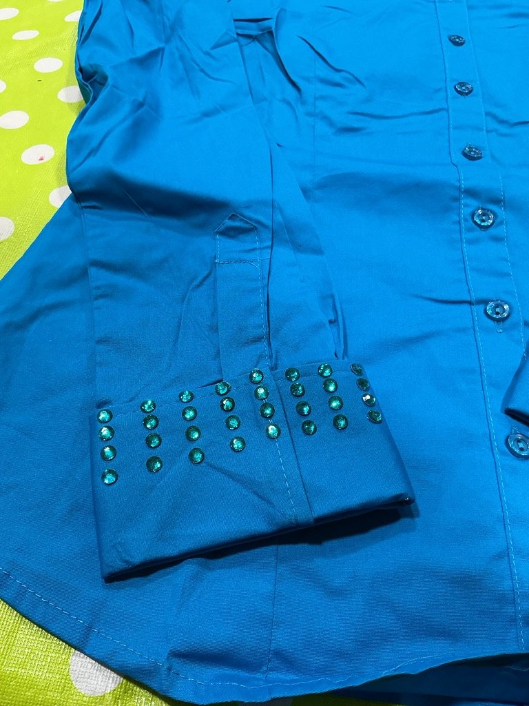 Shirt Western Show Turquise Brand New