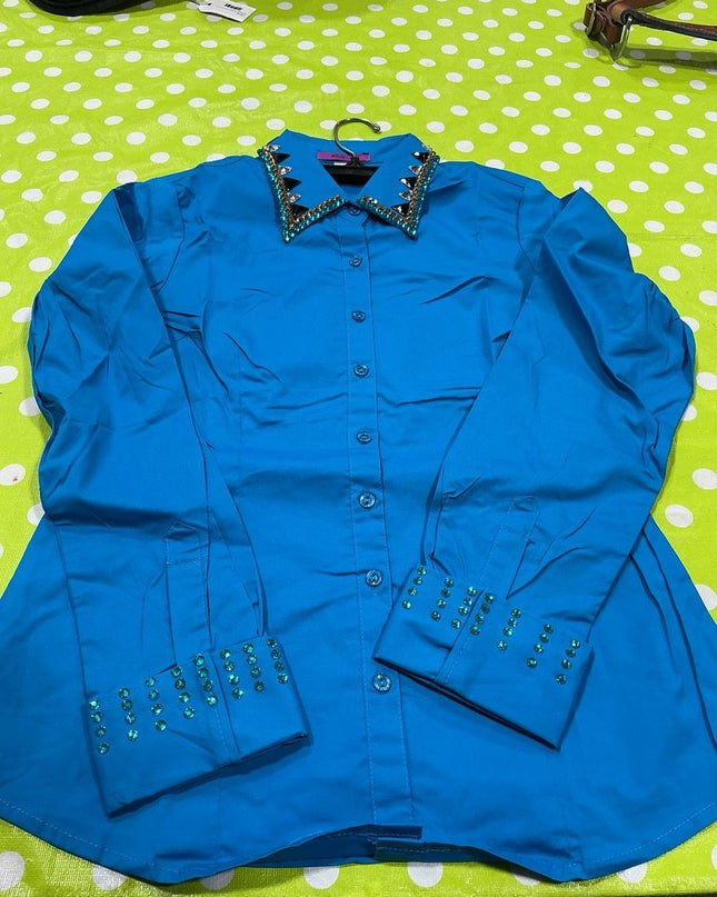 Shirt Western Show Turquise Brand New