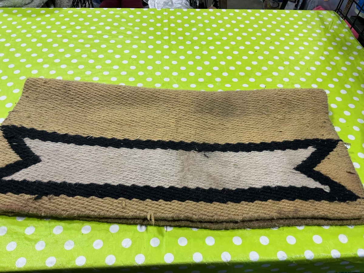 Saddle Blanket  Brown/Black. 36 x 34