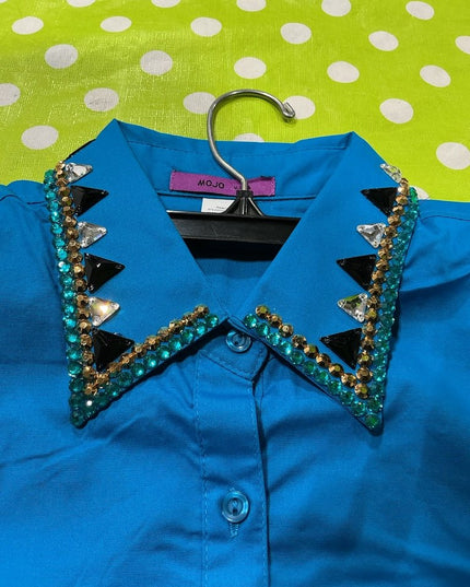 Shirt Western Show Turquise Brand New