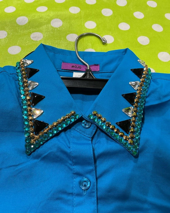 Shirt Western Show Turquise Brand New