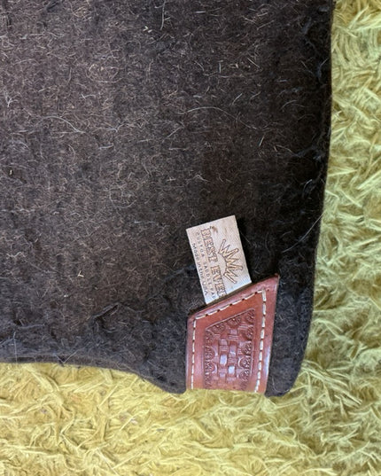 Saddle Pad Best Ever 30 x 30 x 1'  Black/Brown Leather