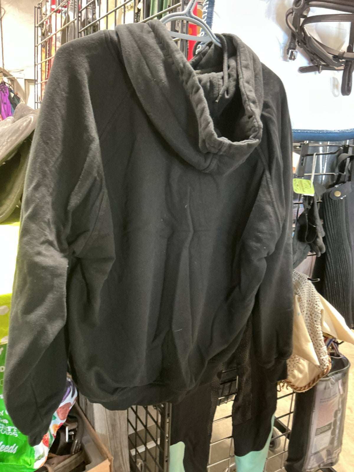 Hoody Berne Size Large Black Lined