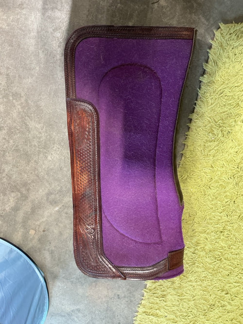 Western Saddle Pad – Purple Felt, 31.5" x 29" x 1/2" | Used, Very Good