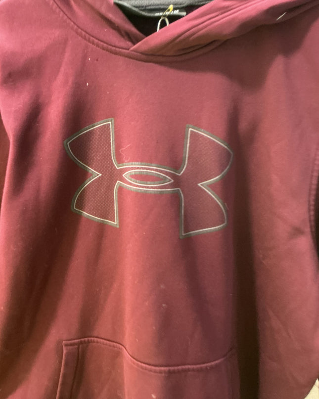 Hoody Mens Under Armour Size Medium  Snags(See pics) Burgandy