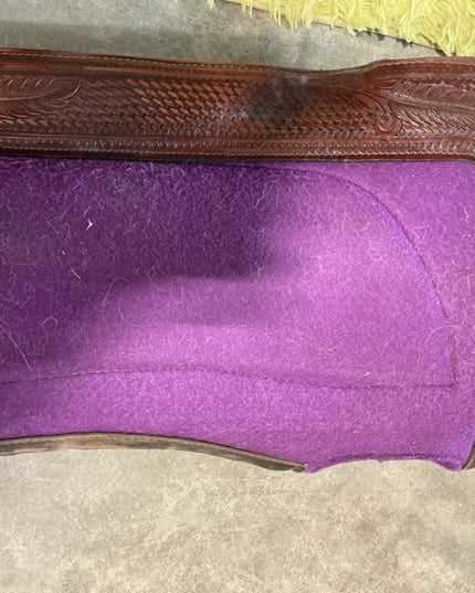Saddle Pad Purple Felt. 31.5 x 29 x 1/2"