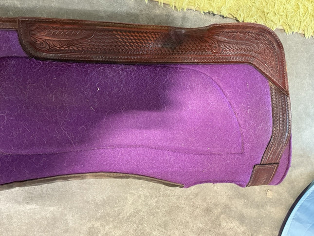 Saddle Pad Purple Felt. 31.5 x 29 x 1/2"