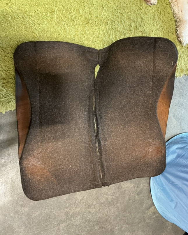 Saddle Pad Best Ever 30 x 30 x 1'  Black/Brown Leather