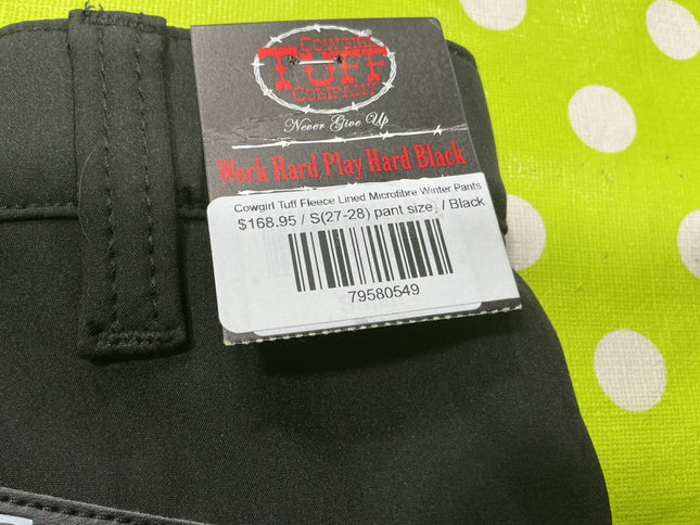 Pants Cowgirl Tuff Fleece Lined Microfibre Winter Pants Size S (27-28)