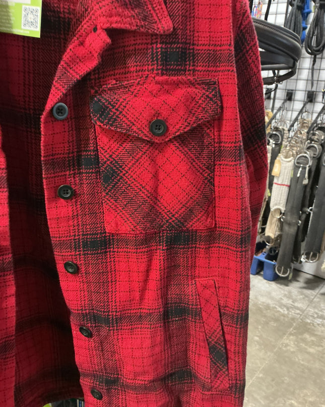 Shirt Womens Size XL Red/Black Plaid