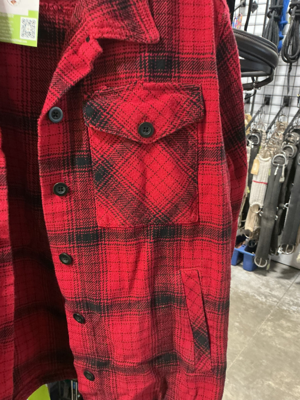 Shirt Womens Size XL Red/Black Plaid