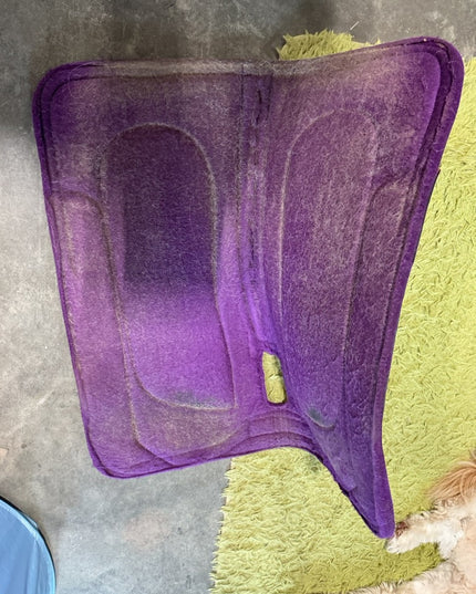 Saddle Pad Purple Felt. 31.5 x 29 x 1/2"
