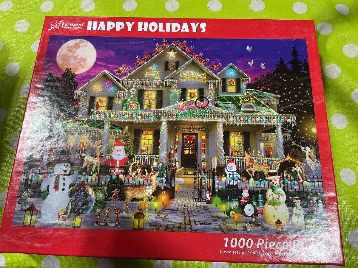 Puzzle Happy Holidays. Missing One Piece