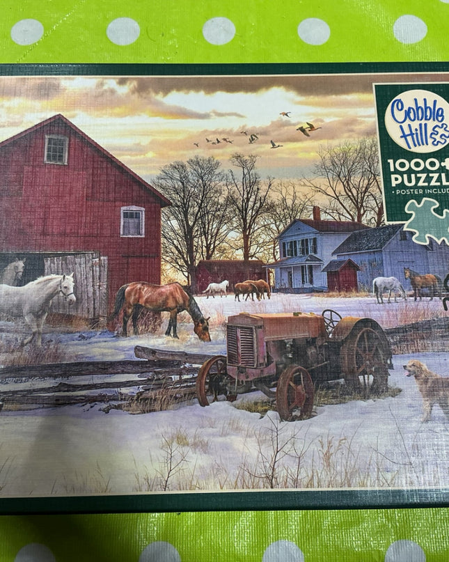 Puzzle Winter on the Farm.  Missing one Piece