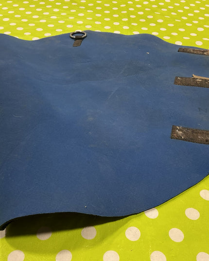 Neck Cover. Blue Neoprene. Some Rips