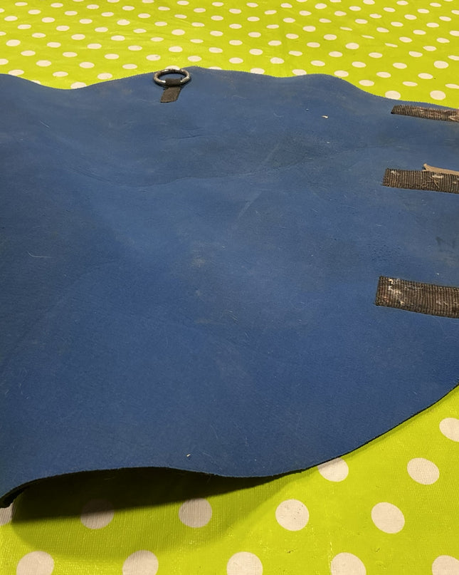 Neck Cover. Blue Neoprene. Some Rips