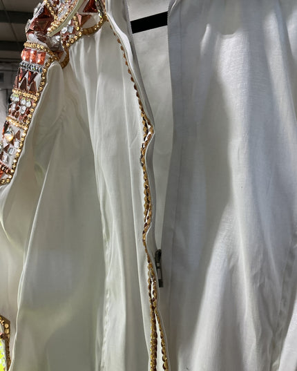 Show Shirt Rail Shirt. Ladies Medium. White/Rhinestones