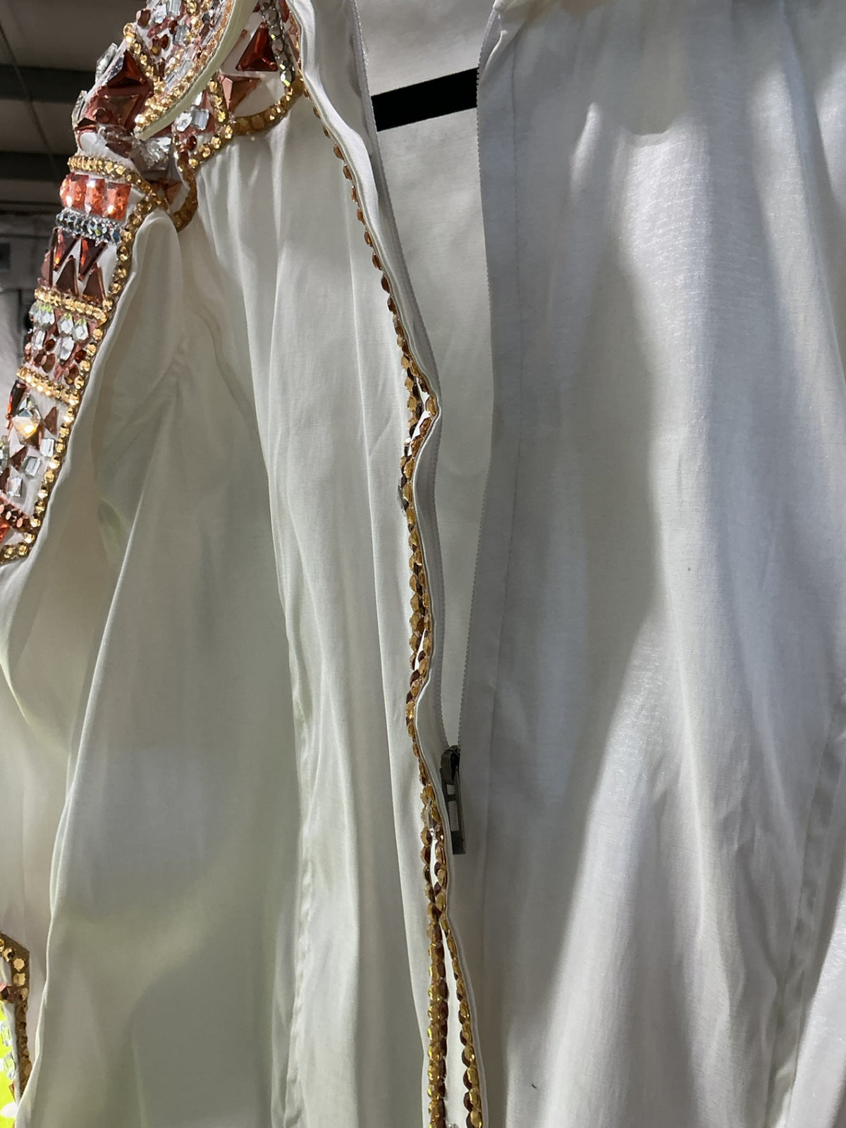 Western Shirt  Medium. White/Rhinestones