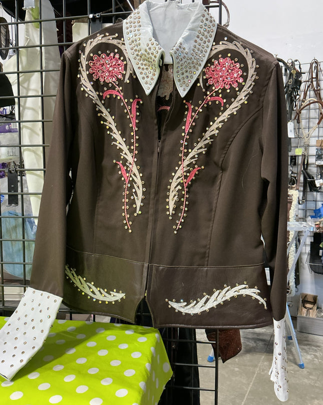 Show Shirt Showmanship Jacket Leather Accents Med