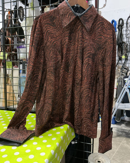 Show Shirt Rail Shirt Copper/Black Glitter. Size XL