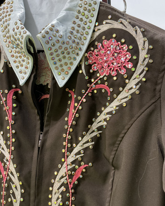 Show Shirt Showmanship Jacket Leather Accents Med