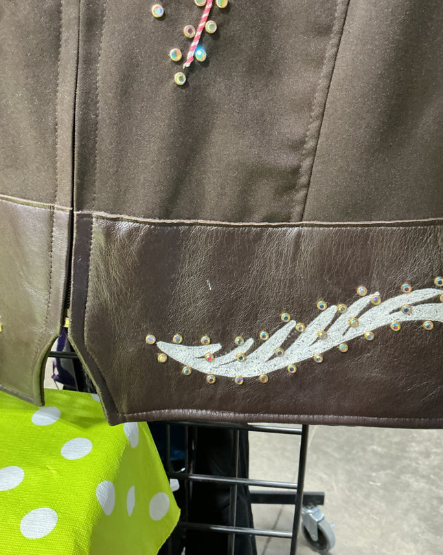 Show Shirt Showmanship Jacket Leather Accents Med