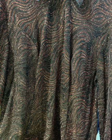 Show Shirt Rail Shirt Copper/Black Glitter. Size XL