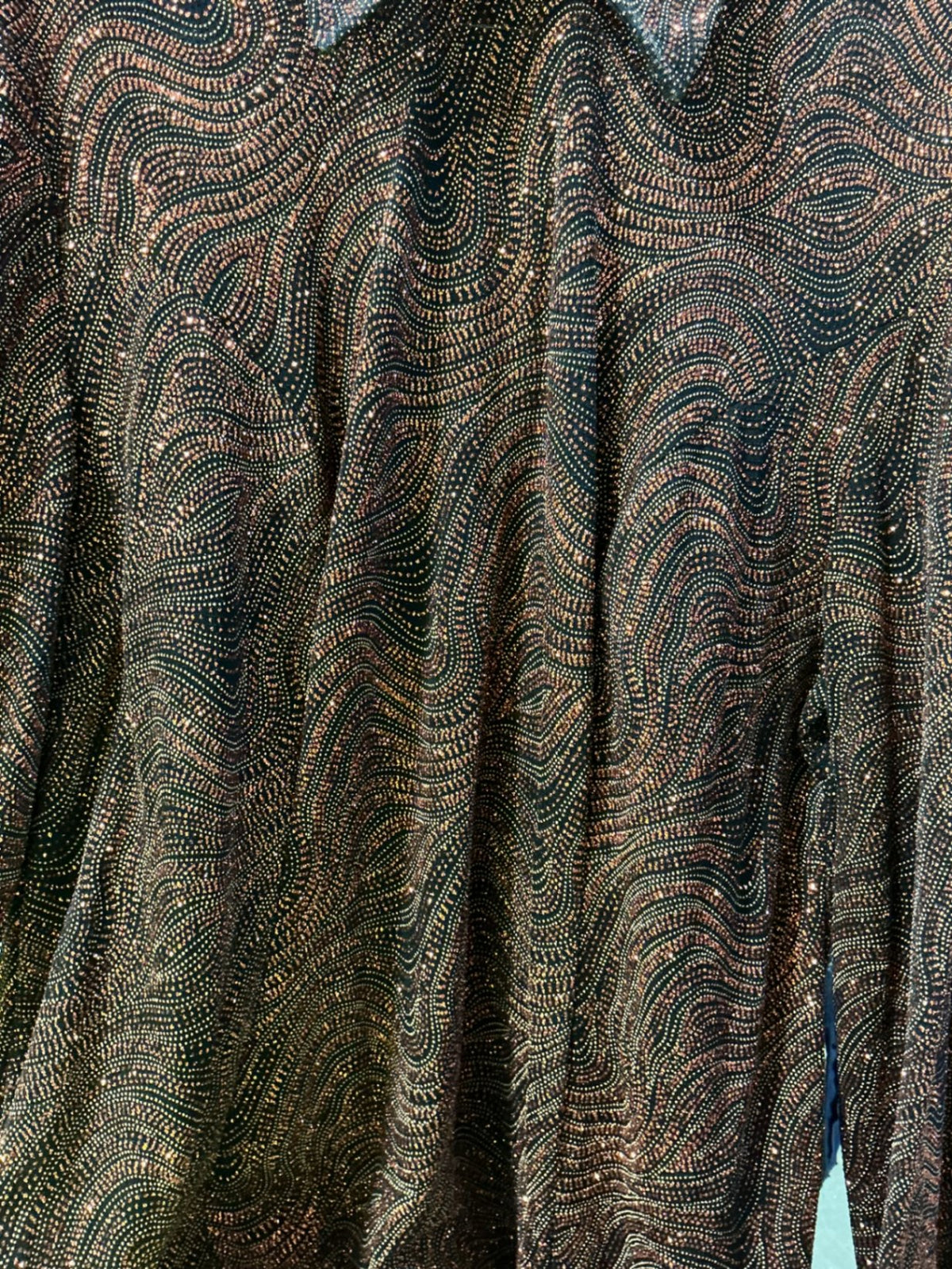 Show Shirt Rail Shirt Copper/Black Glitter. Size XL