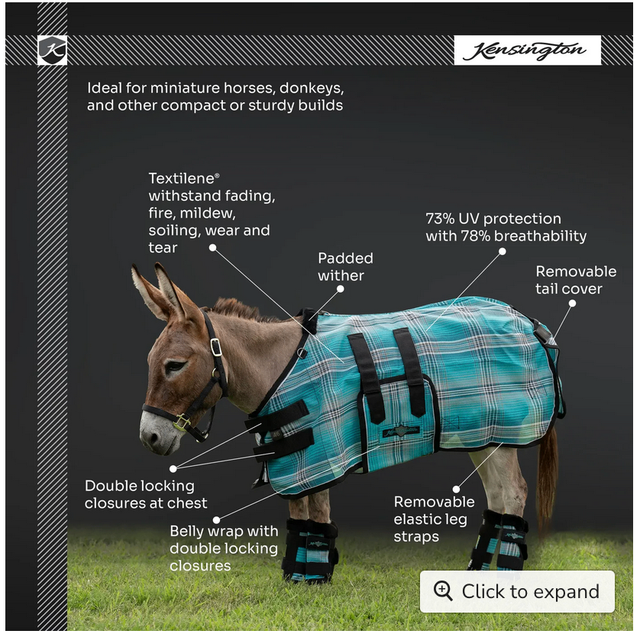 Fly Sheet Mini Donkey Kensington| lavender-mint / 42