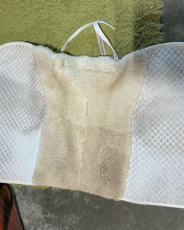 English Saddle Pad White Full Dressage