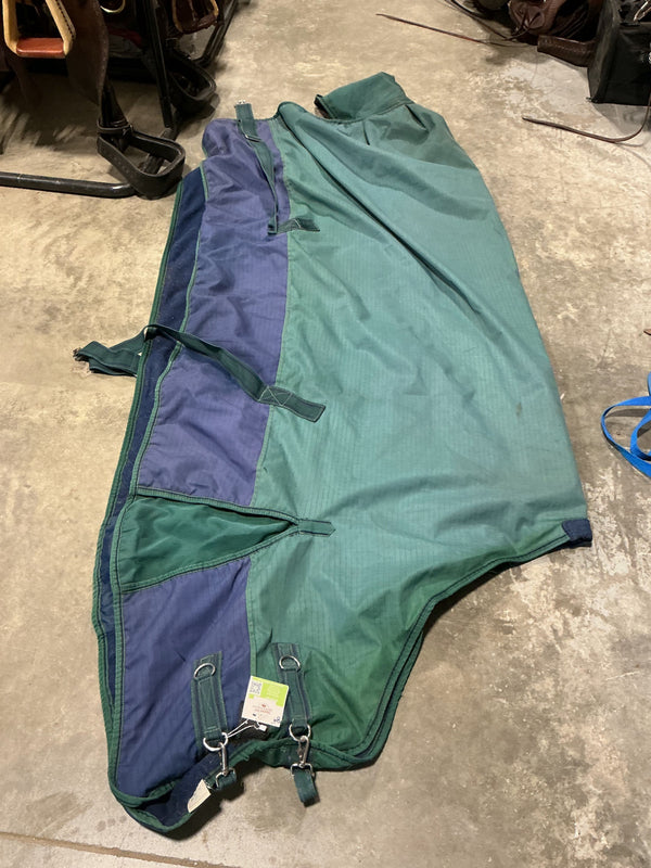 Rain Sheet – Fleece Lined, Green, 84" | Used, Good