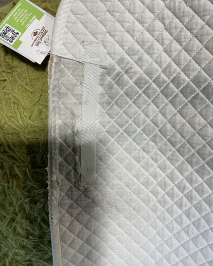English Saddle Pad White Full Dressage