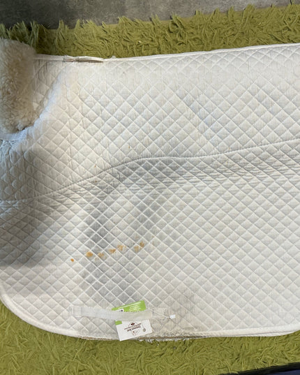 English Saddle Pad White Full Dressage