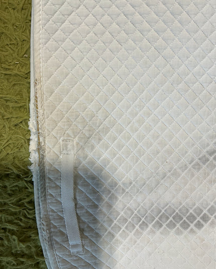 English Saddle Pad White Full Dressage