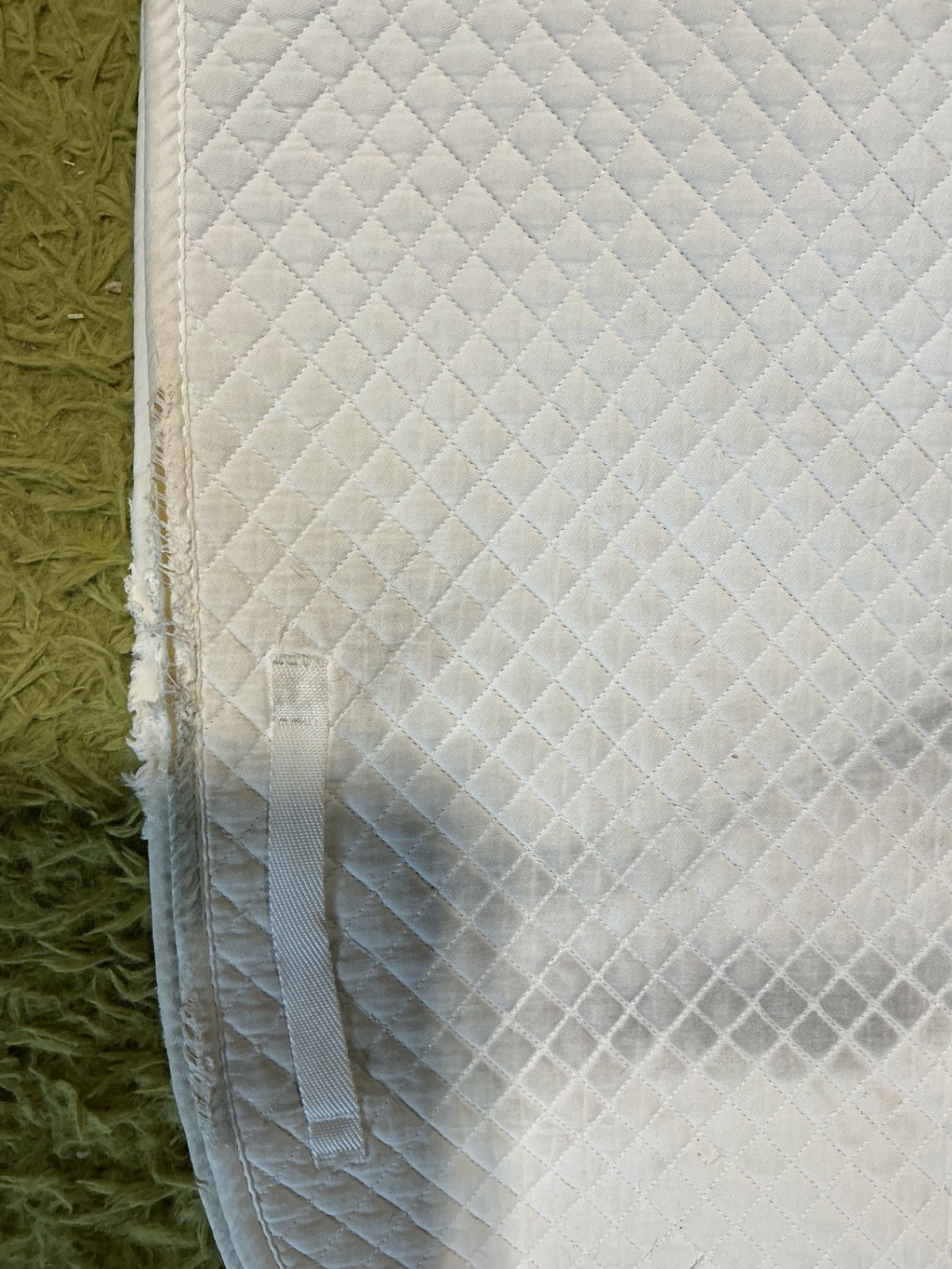English Saddle Pad White Full Dressage
