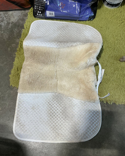 English Saddle Pad White Full Dressage