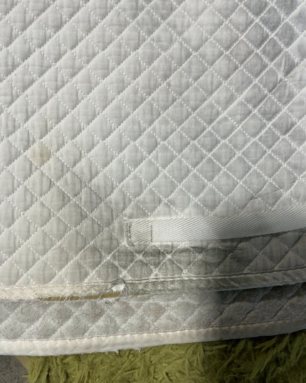 English Saddle Pad White Full Dressage