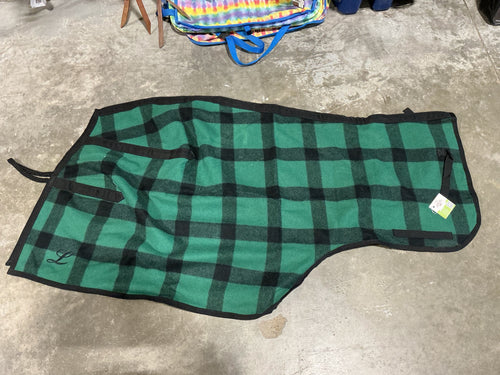Quarter Sheet – Pegasus Wool, Green & Blue Plaid | Used, Very Good