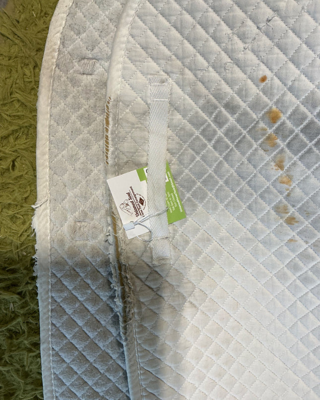 English Saddle Pad White Full Dressage