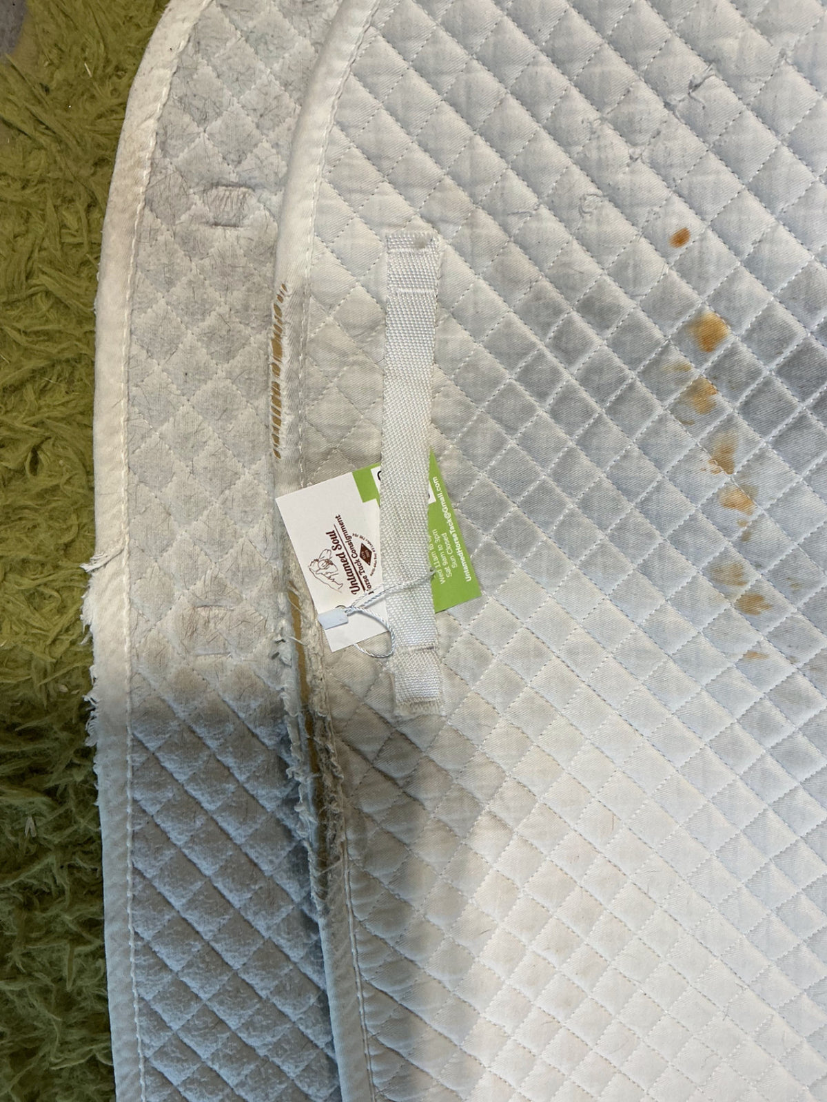 English Saddle Pad White Full Dressage