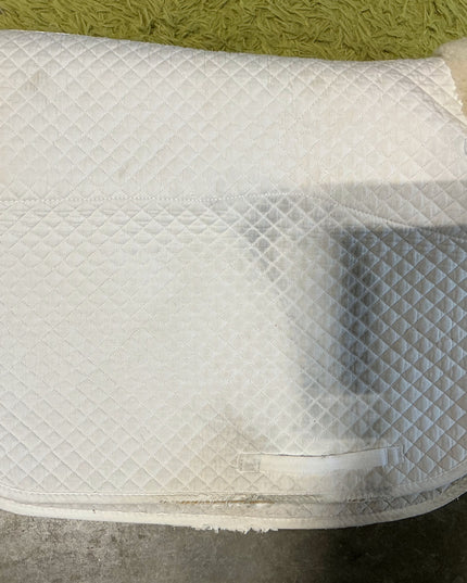 English Saddle Pad White Full Dressage