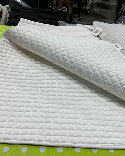 English Saddle Pad White Full Dressage