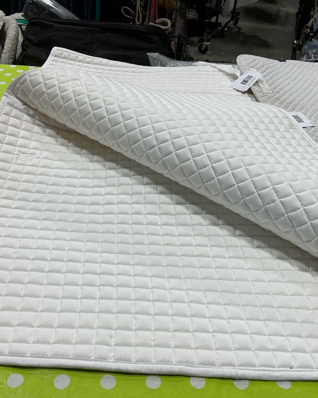 English Saddle Pad White Full Dressage