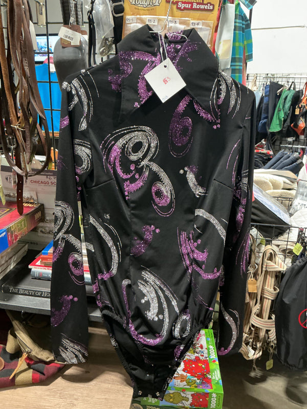 Show Shirt Body Suit BlackPurpleSilver Med
