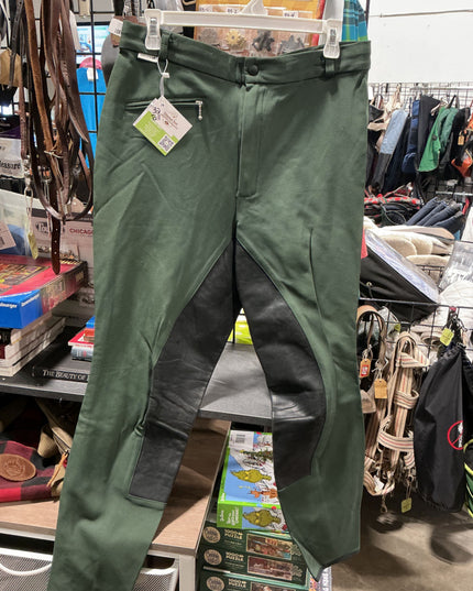 Breeches Arista Leather Seat -Green 32T