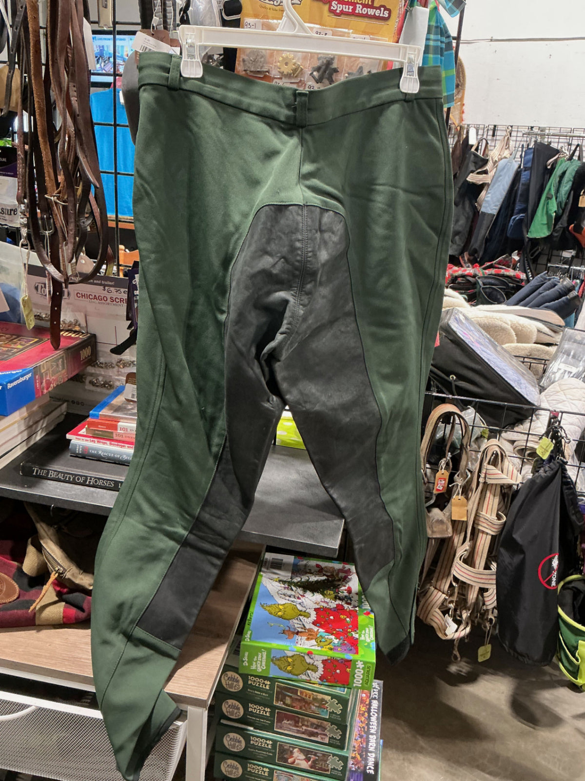 Breeches Arista Leather Seat -Green 32T
