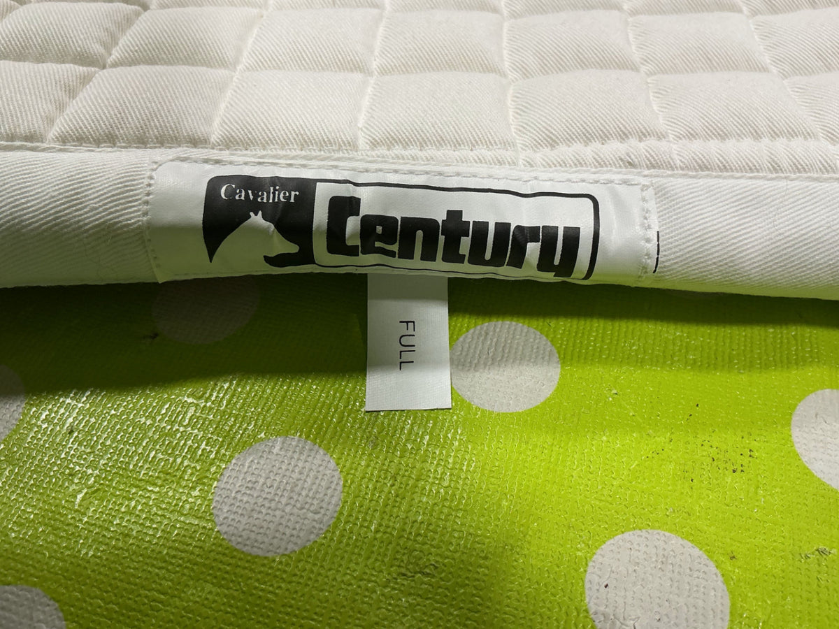English Saddle Pad White Full Dressage